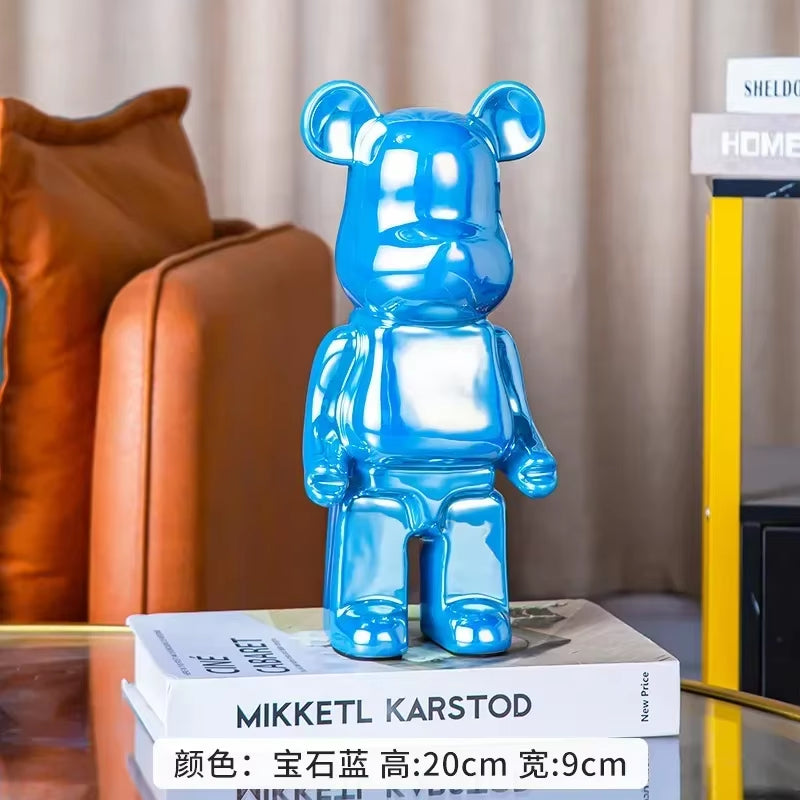 28Cm Aesthetic Bear Figure Ceramics Violent Bear Statues Figurine Sculptures Decor Luxury Living Room Decoration Home Ornament