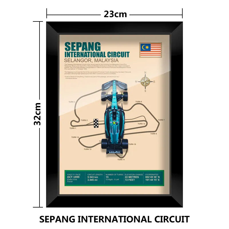 Bburago 1:43 F1 Aston Martin 2024 Aramco Team Fernando Alonso Car Model Monaco Canada Netherlands GP Circuits Track Posters