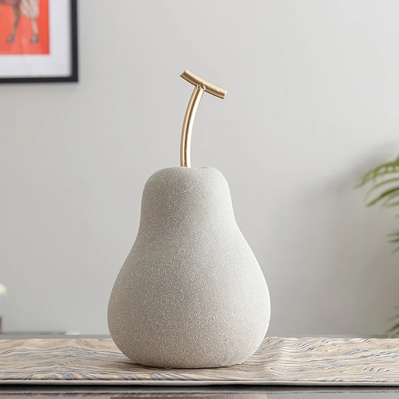 Figurines Creative Ceramic Apple Sculptur Decoration TV Cabinet Home Decor Apple Ornaments Abstract Decor Statue Abstract Decor