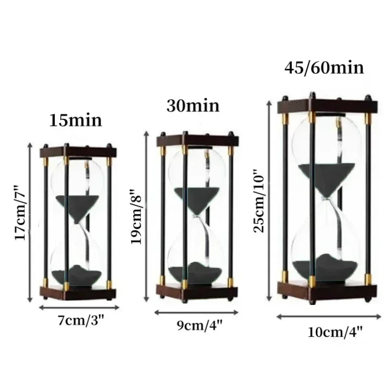 15/30/45/60 Minutes Retro Hourglass Luxury Gift Study Living Room Decoration Office Decompression Ornaments Home Arts and Crafts