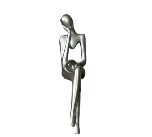 Silent Thoughts - Abstract Sculptures with Crystal Orb