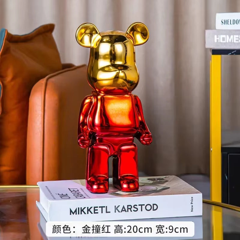 28Cm Aesthetic Bear Figure Ceramics Violent Bear Statues Figurine Sculptures Decor Luxury Living Room Decoration Home Ornament