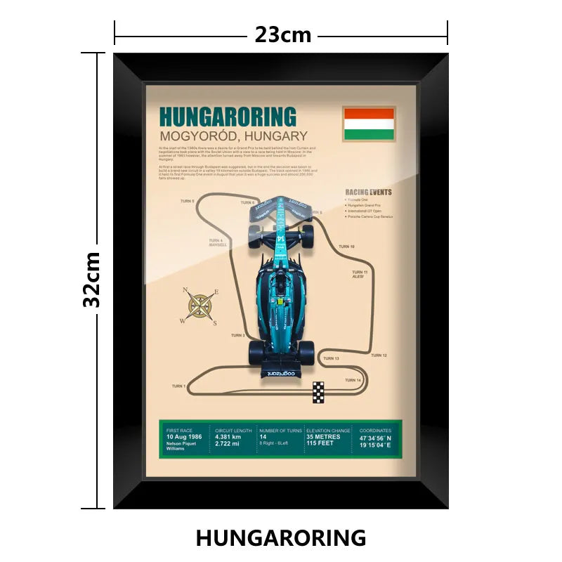 Bburago 1:43 F1 Aston Martin 2024 Aramco Team Fernando Alonso Car Model Monaco Canada Netherlands GP Circuits Track Posters