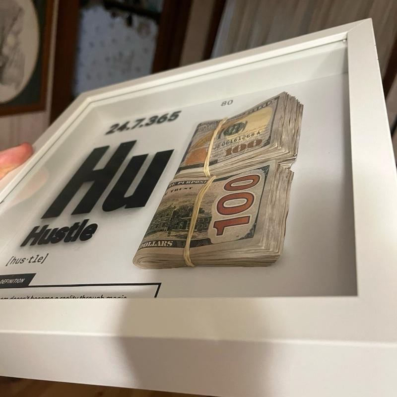 Hustle 3D Motivation Wall Art - 3D Wall Decor Pop Art - Inspiring Apartment Decor