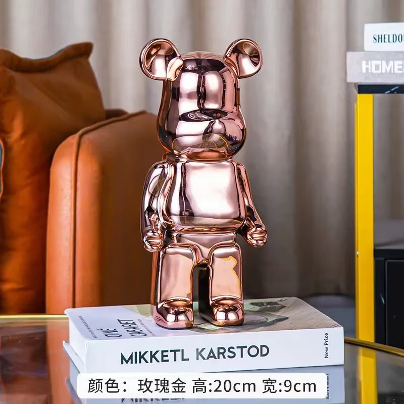 28Cm Aesthetic Bear Figure Ceramics Violent Bear Statues Figurine Sculptures Decor Luxury Living Room Decoration Home Ornament