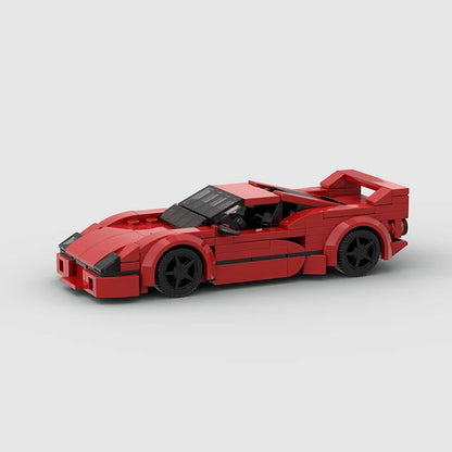 MOC F40 City Speed Champion Sports Car Building Blocks Famous Supercar Creative Garage Technique Vehicle Educational Toys Kids