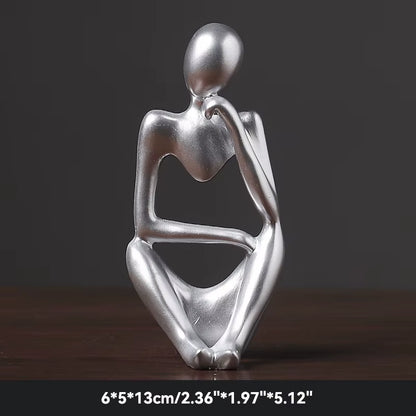 Abstract the Thinker Statues Sculptures Yoga Figurine Desk Ornaments Nordic Living Room Home Decor Decoration Maison Accessories