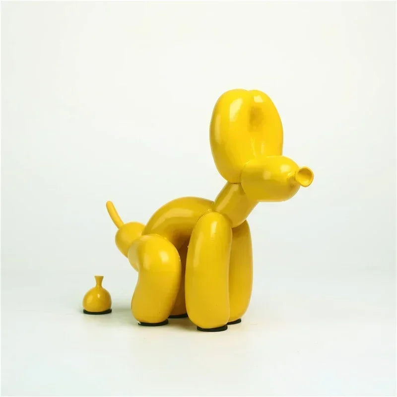Modern Nordic Poop Balloon Dog Sculpture Resin Animal Puppy Statue Home Decoration Crafts Living Room Sculptures and Figurines