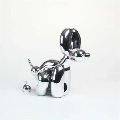 Modern Nordic Poop Balloon Dog Sculpture Resin Animal Puppy Statue Home Decoration Crafts Living Room Sculptures and Figurines