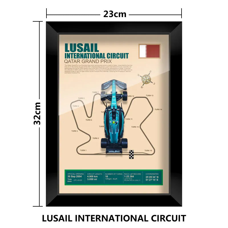 Bburago 1:43 F1 Aston Martin 2024 Aramco Team Fernando Alonso Car Model Monaco Canada Netherlands GP Circuits Track Posters