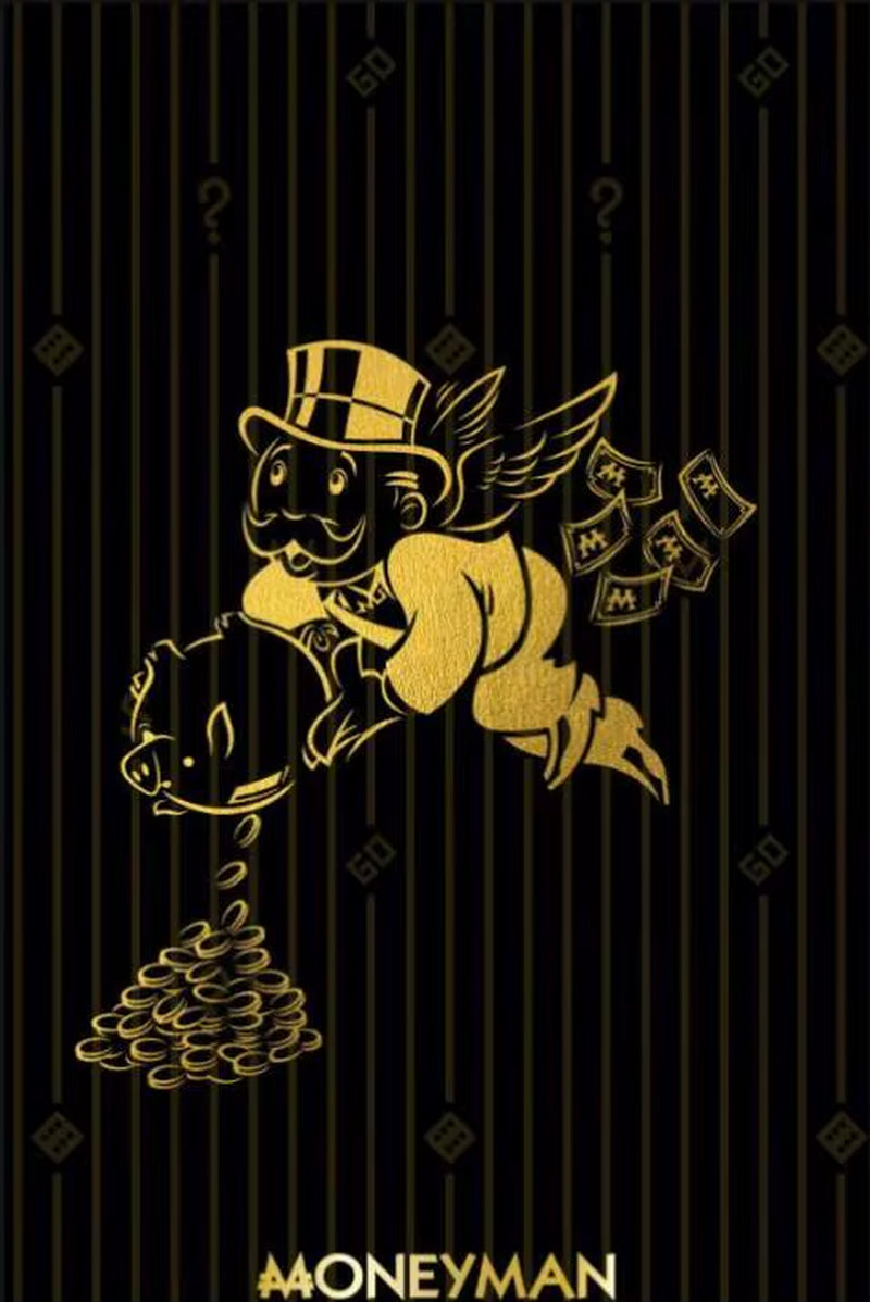 Gold Money Man Alec Monopoly Millionaire Canvas Painting Black Wall Art Poster and Prints Living Room Office Home Pictures Decor