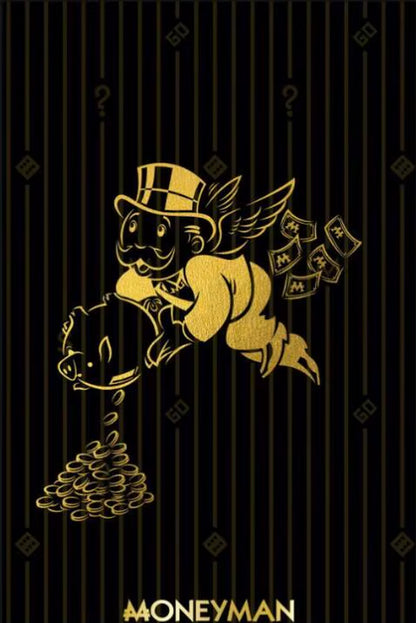 Gold Money Man Alec Monopoly Millionaire Canvas Painting Black Wall Art Poster and Prints Living Room Office Home Pictures Decor