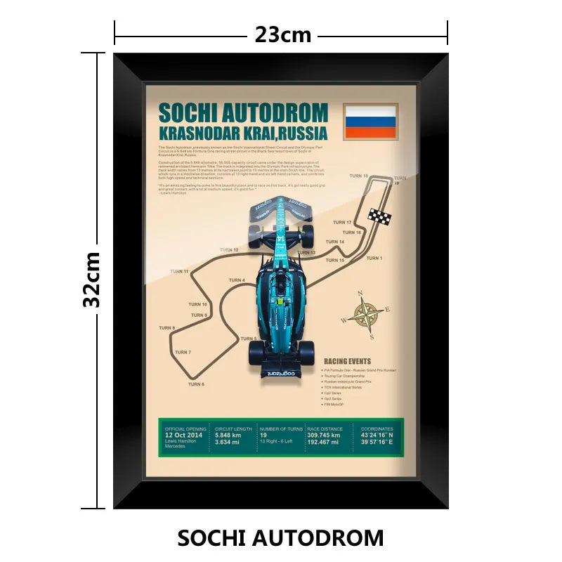 Bburago 1:43 F1 Aston Martin 2024 Aramco Team Fernando Alonso Car Model Monaco Canada Netherlands GP Circuits Track Posters