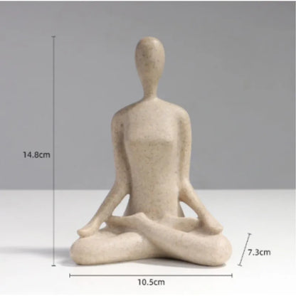 Small Yoga Pose Figurines Interior Modern Home Decor Girl Art Abstract Sculpture Luxury Living Room Desktop Accessories