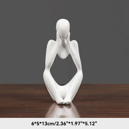 Abstract the Thinker Statues Sculptures Yoga Figurine Desk Ornaments Nordic Living Room Home Decor Decoration Maison Accessories