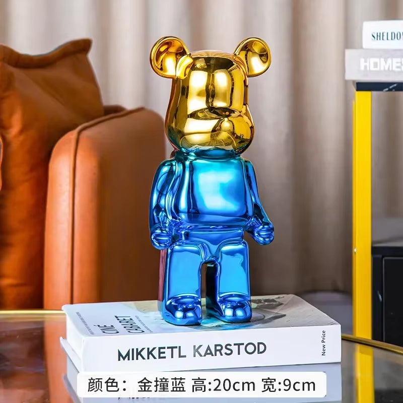 28Cm Aesthetic Bear Figure Ceramics Violent Bear Statues Figurine Sculptures Decor Luxury Living Room Decoration Home Ornament