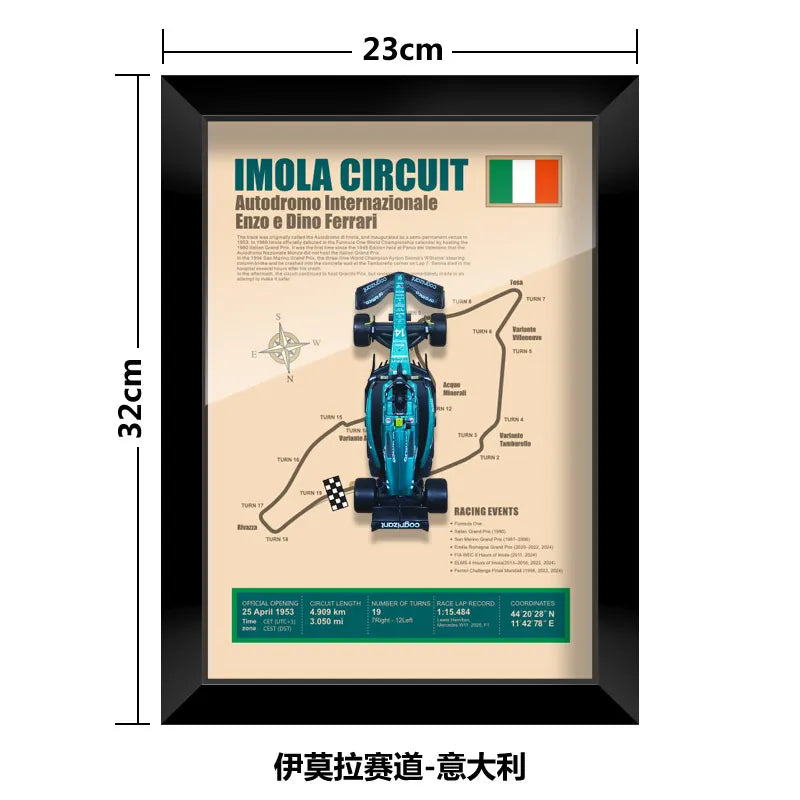 Bburago 1:43 F1 Aston Martin 2024 Aramco Team Fernando Alonso Car Model Monaco Canada Netherlands GP Circuits Track Posters