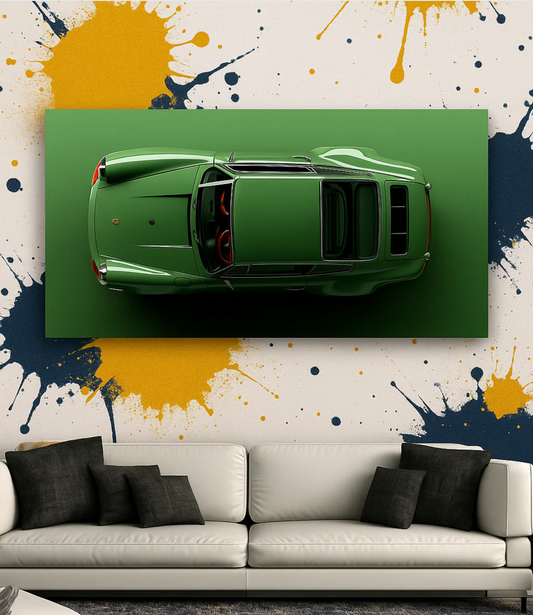 Modern Luxury Sports Car 911 Carrera Canvas Painting Classical Supercar Green Poster and Print Wall Art Living Room Home Decor