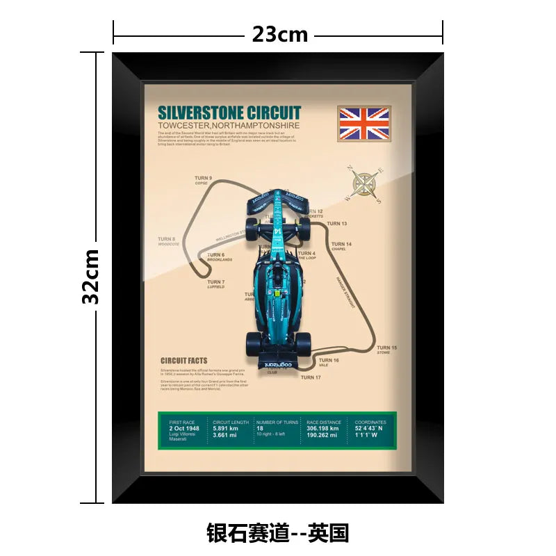 Bburago 1:43 F1 Aston Martin 2024 Aramco Team Fernando Alonso Car Model Monaco Canada Netherlands GP Circuits Track Posters