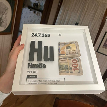 Hustle 3D Motivation Wall Art - 3D Wall Decor Pop Art - Inspiring Apartment Decor