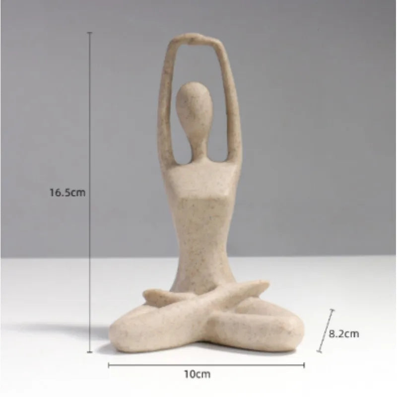 Small Yoga Pose Figurines Interior Modern Home Decor Girl Art Abstract Sculpture Luxury Living Room Desktop Accessories