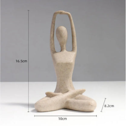 Small Yoga Pose Figurines Interior Modern Home Decor Girl Art Abstract Sculpture Luxury Living Room Desktop Accessories