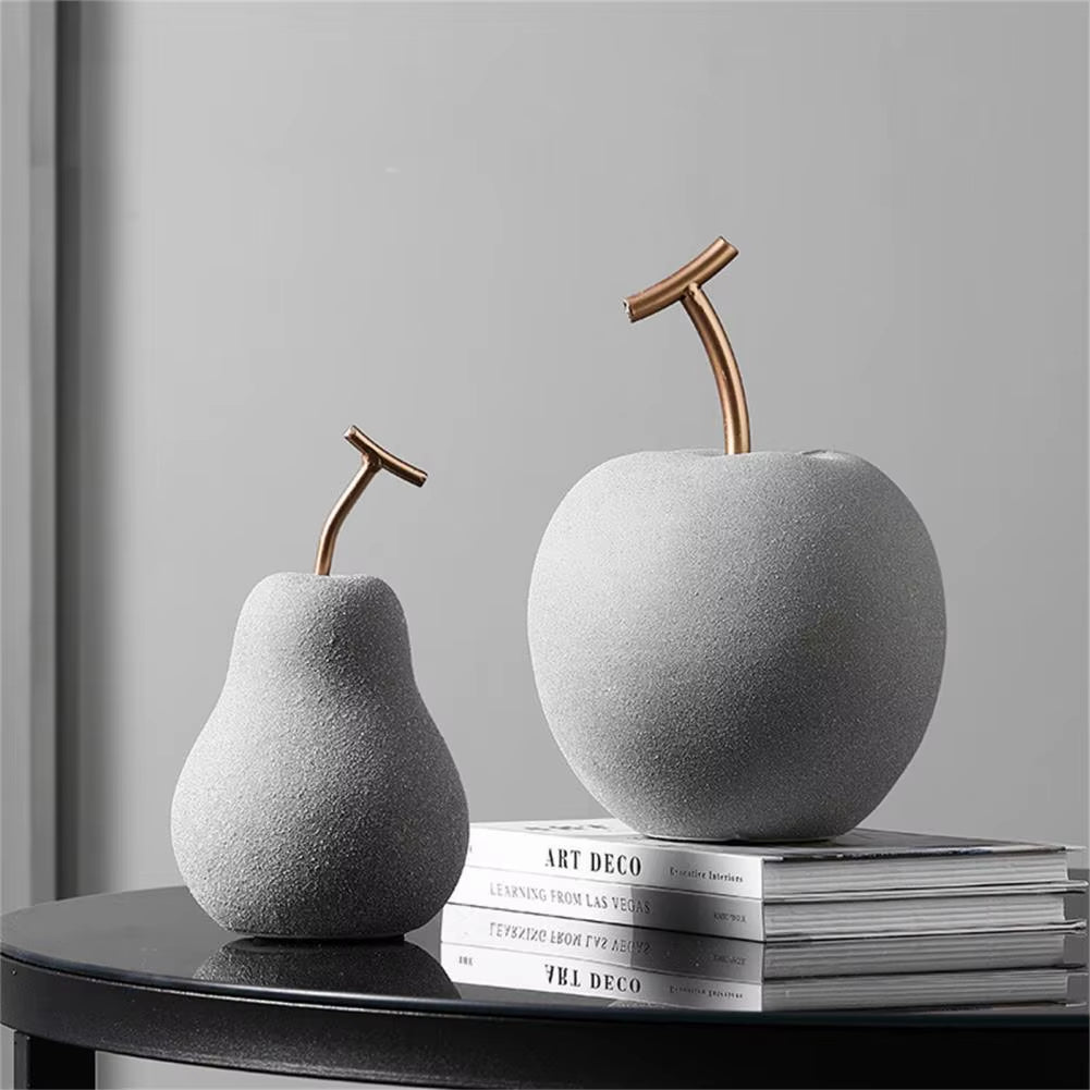 Modern Style Home Decor Ceramic Apple Figurines Creative Arts & Crafts Home Decoration Accessories Sweet Ornaments for Wedding