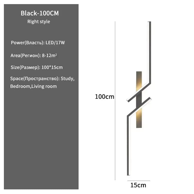 Wall Lamp Minimalist Bedroom Bedside Wall Sconce Led Lights Modern Creative Strip Led Living Room TV Sofa Background Wall Lamp