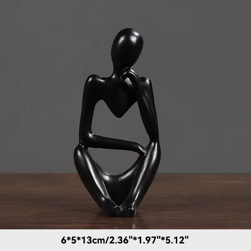 Abstract the Thinker Statues Sculptures Yoga Figurine Desk Ornaments Nordic Living Room Home Decor Decoration Maison Accessories