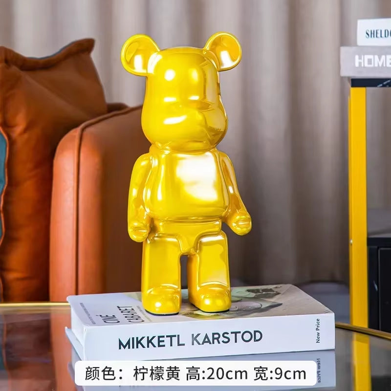 28Cm Aesthetic Bear Figure Ceramics Violent Bear Statues Figurine Sculptures Decor Luxury Living Room Decoration Home Ornament