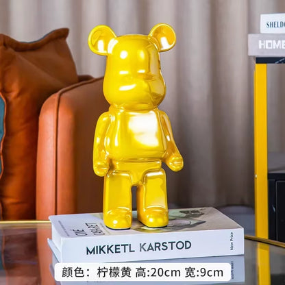 28Cm Aesthetic Bear Figure Ceramics Violent Bear Statues Figurine Sculptures Decor Luxury Living Room Decoration Home Ornament