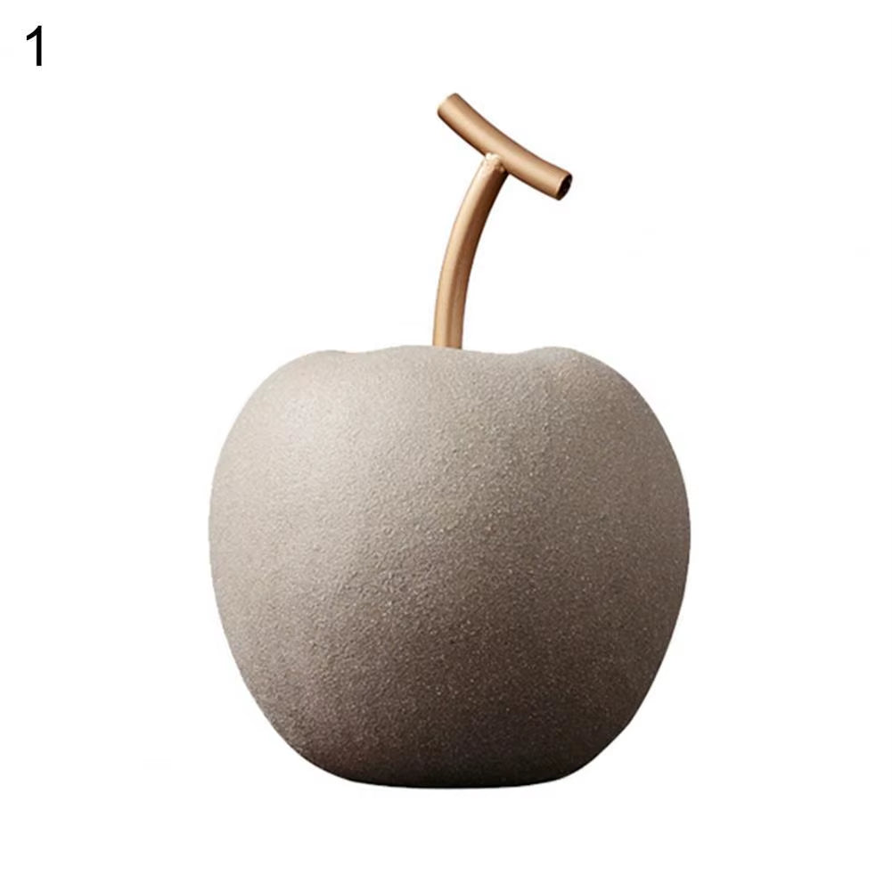 Modern Style Home Decor Ceramic Apple Figurines Creative Arts & Crafts Home Decoration Accessories Sweet Ornaments for Wedding