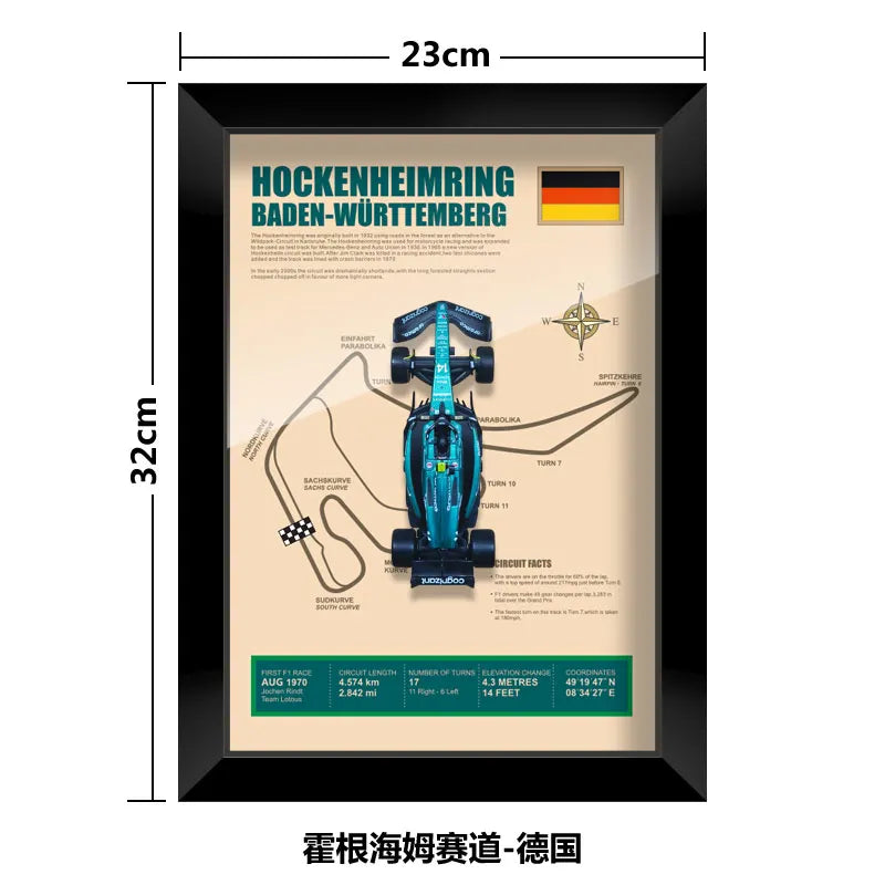 Bburago 1:43 F1 Aston Martin 2024 Aramco Team Fernando Alonso Car Model Monaco Canada Netherlands GP Circuits Track Posters