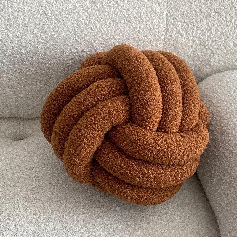 Aesthetic Knot Globe Plush Cushion Nordic Ball Stuffed Pillow Sofa Decorative Throw Pillow Soft Sleeping Back Cushion Decor