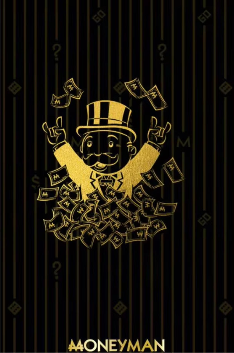 Gold Money Man Alec Monopoly Millionaire Canvas Painting Black Wall Art Poster and Prints Living Room Office Home Pictures Decor