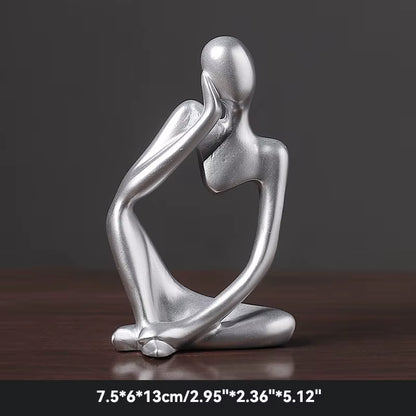 Abstract the Thinker Statues Sculptures Yoga Figurine Desk Ornaments Nordic Living Room Home Decor Decoration Maison Accessories