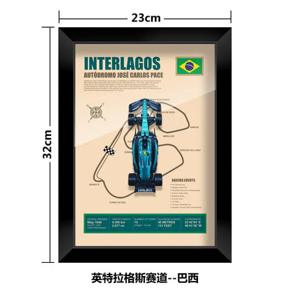 Bburago 1:43 F1 Aston Martin 2024 Aramco Team Fernando Alonso Car Model Monaco Canada Netherlands GP Circuits Track Posters