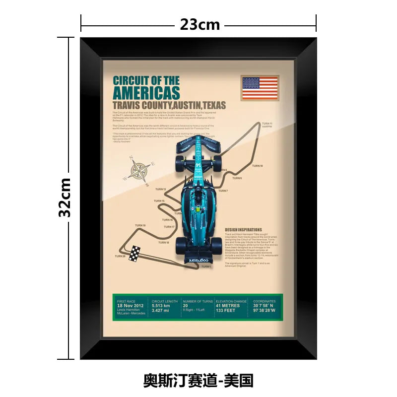 Bburago 1:43 F1 Aston Martin 2024 Aramco Team Fernando Alonso Car Model Monaco Canada Netherlands GP Circuits Track Posters