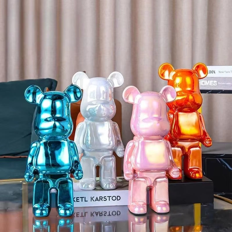 28Cm Aesthetic Bear Figure Ceramics Violent Bear Statues Figurine Sculptures Decor Luxury Living Room Decoration Home Ornament