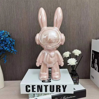 Nordic Creative Space Rabbit Office Desk Figurines, Cartoon Home Decoration, Home Accessories, Arts and Crafts Supplies