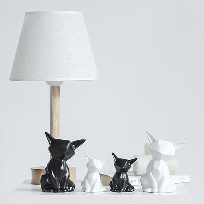 Nordic Ceramic Fox Figurine Home Decor Items Home Office Cabinet Decor Animal Sculptures & Figurines Aesthetic Room Decoration