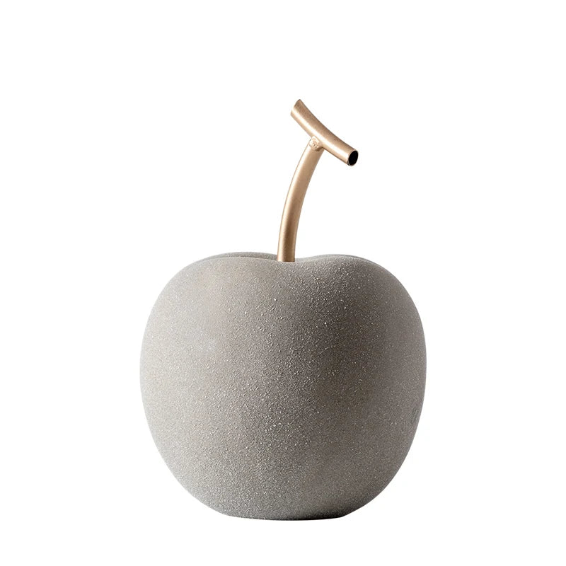 Figurines Creative Ceramic Apple Sculptur Decoration TV Cabinet Home Decor Apple Ornaments Abstract Decor Statue Abstract Decor