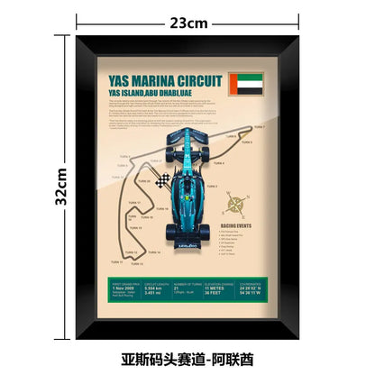 Bburago 1:43 F1 Aston Martin 2024 Aramco Team Fernando Alonso Car Model Monaco Canada Netherlands GP Circuits Track Posters