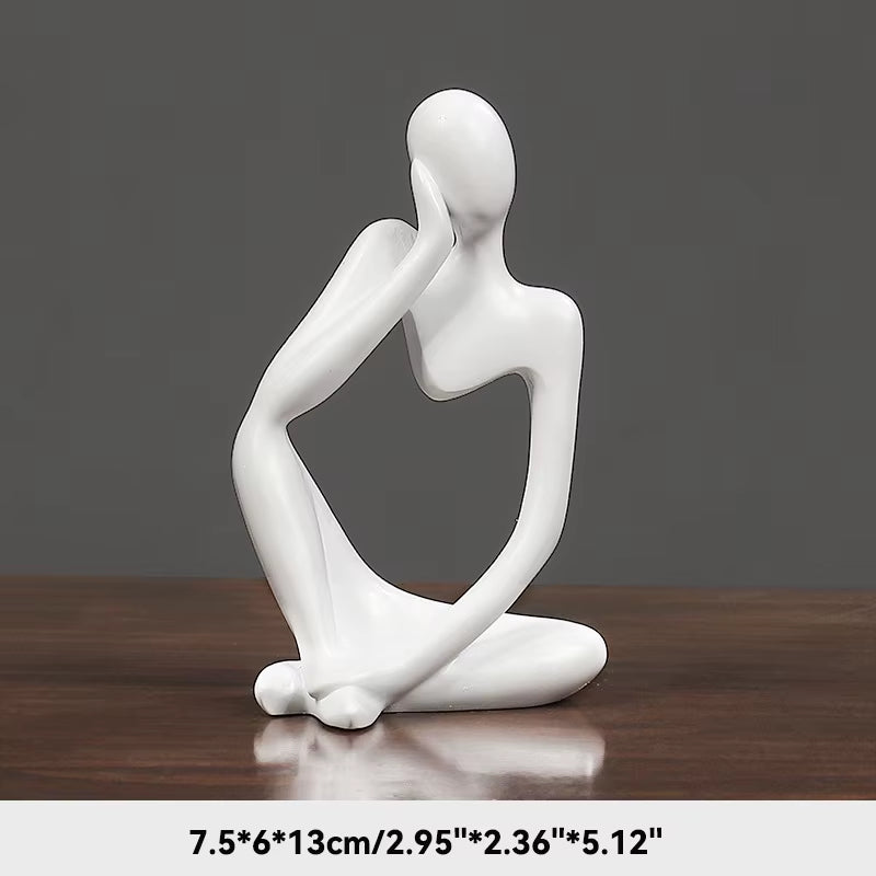 Abstract the Thinker Statues Sculptures Yoga Figurine Desk Ornaments Nordic Living Room Home Decor Decoration Maison Accessories