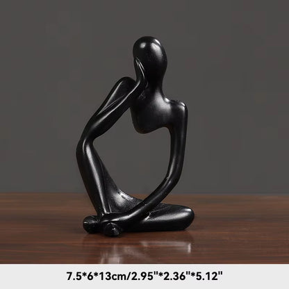 Abstract the Thinker Statues Sculptures Yoga Figurine Desk Ornaments Nordic Living Room Home Decor Decoration Maison Accessories