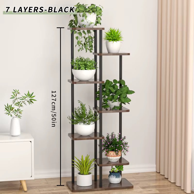 Plant Stand Stand for Flowers Iron 6/7/8Layers Plant Shelf Plant Organizer Storage Plant Holder Display Stand Garden Decoration