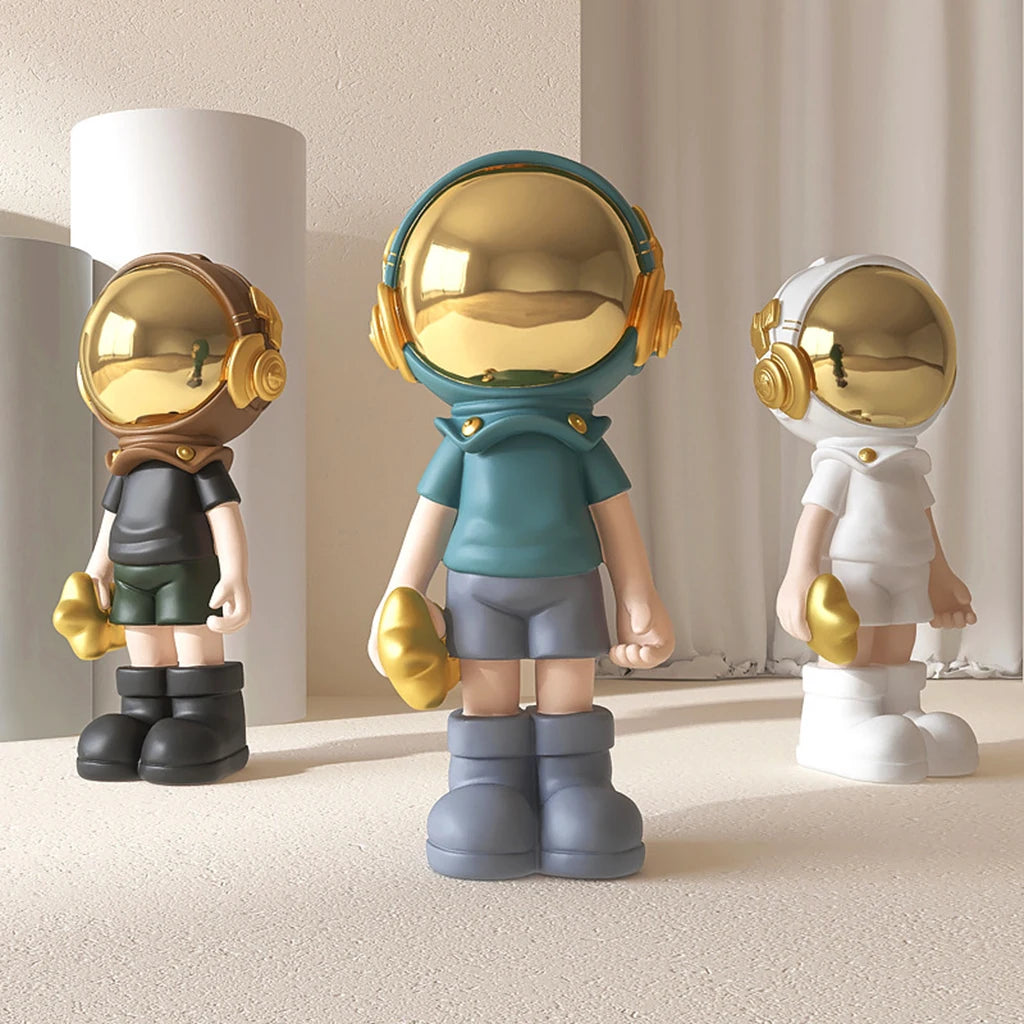 Modern Home Astronaut Figurine Sculpture Statue Astronaut Figurines Kids Spaceman Living Room Large Art Craft Nordic Style Decor