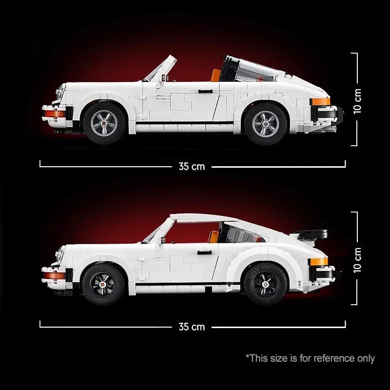 Technical Retro Car Model Bricks 1458Pcs Building Blocks Set 2In1 Race Classic Model Kit for Adults and Teens Toys Birthday Gift