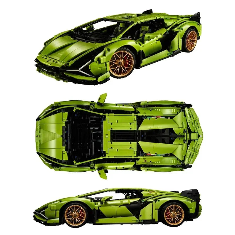 MOC Bricks Super Speed Technicial 1:8 Scale Sport Car Model Building Blocks Toy for Adult Boys Kids Birthday Christmas Gifts