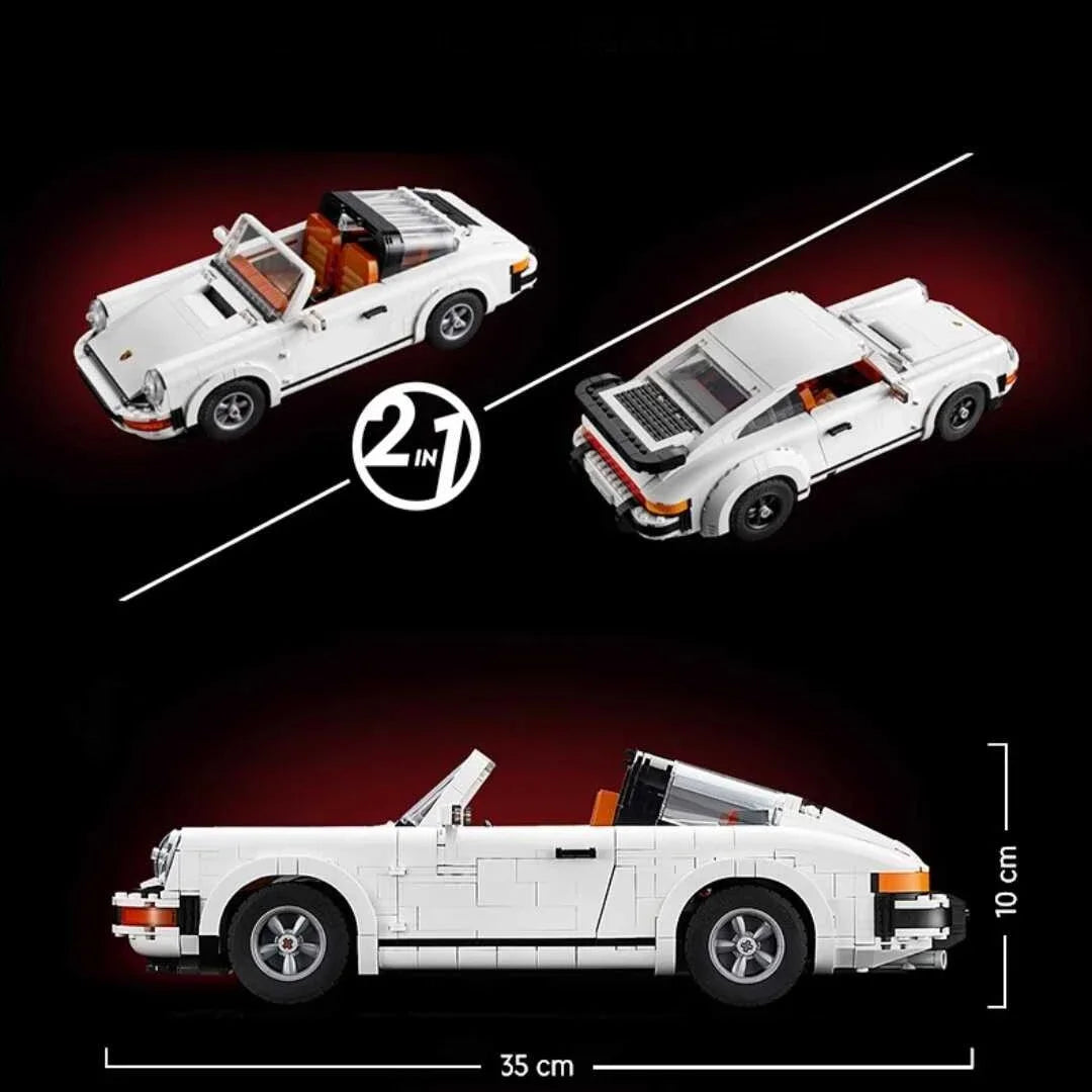 Technical Retro Car Model Bricks 1458Pcs Building Blocks Set 2In1 Race Classic Model Kit for Adults and Teens Toys Birthday Gift